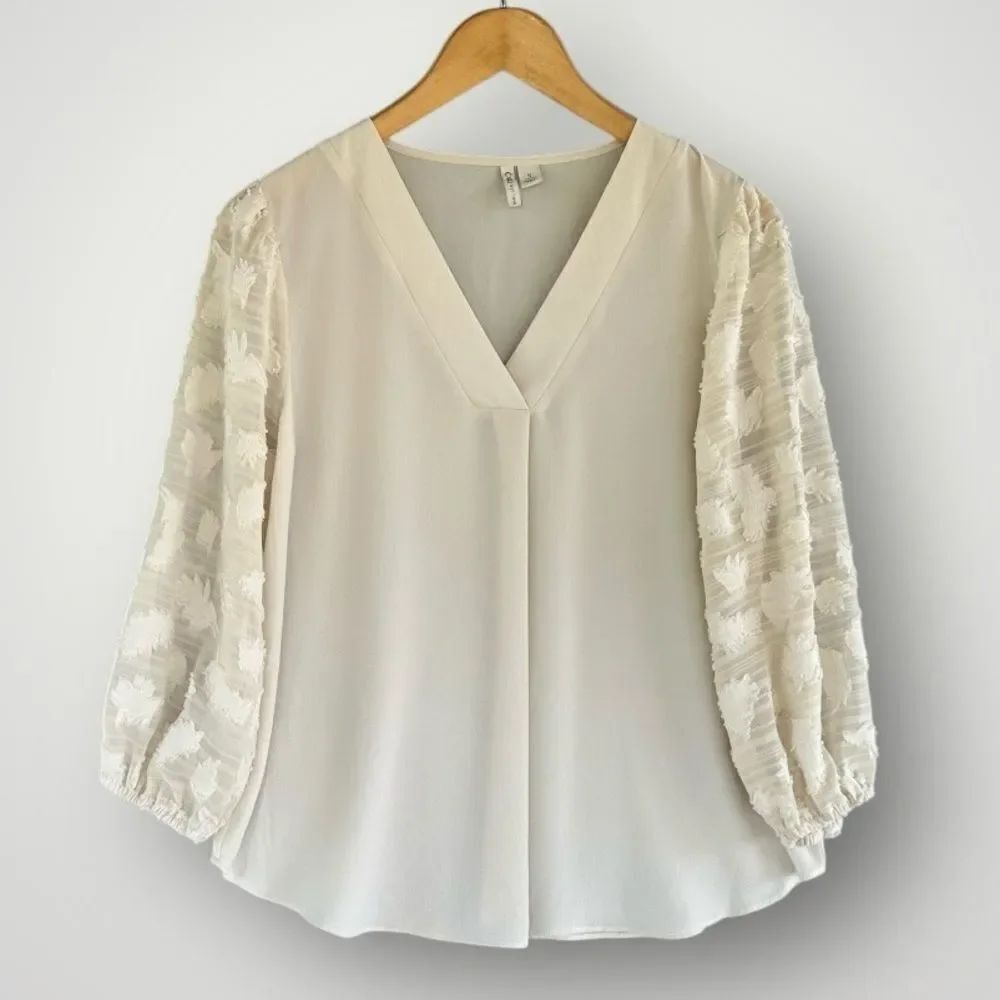 5 for $45 Cato top blouse shirt white size S